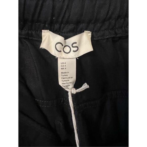 COS Navy Tapered Drawstring Pants – Adjustable Crop Style - Picture 4 of 12